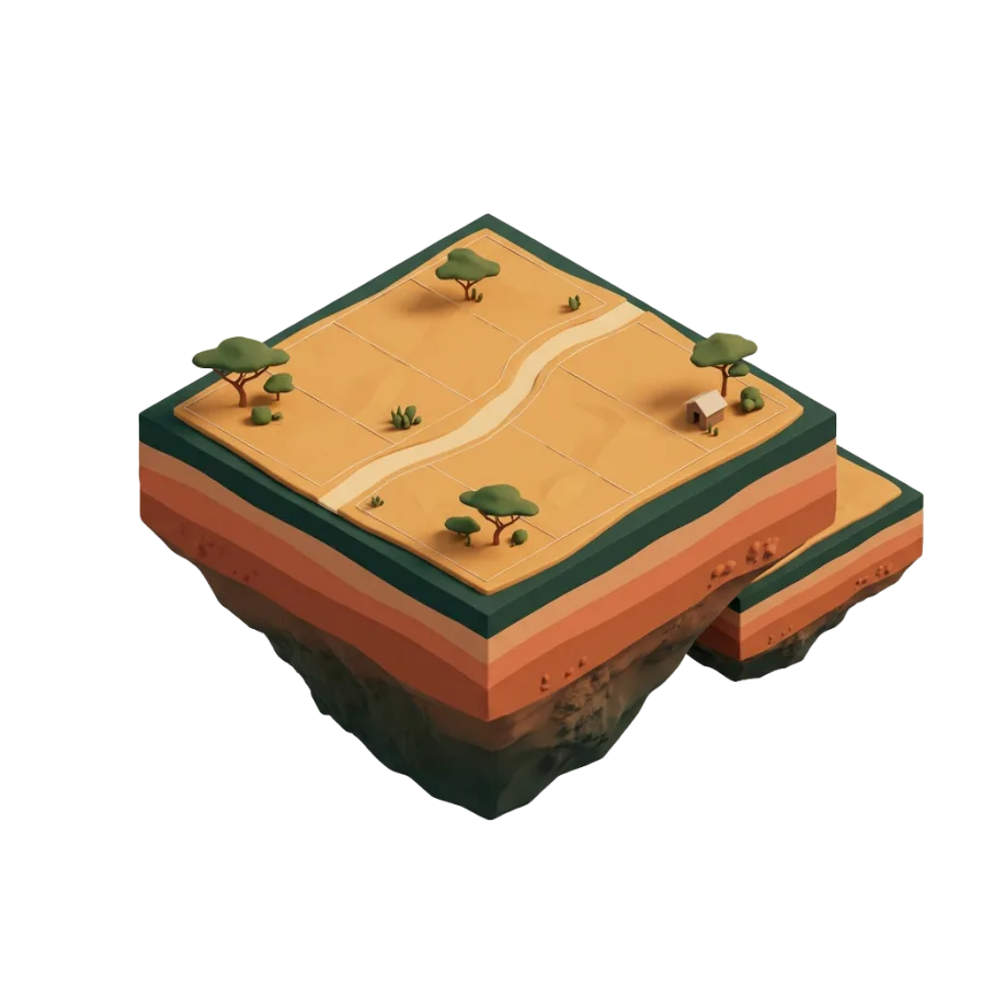 Isometric land parcel